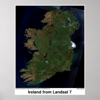 Póster Irlanda do Landsat 7