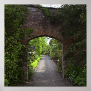 Póster Irlanda, o Castelo Dromoland muito verde