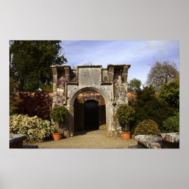 Poster Irlanda, o Jardim Murado do Castelo Dromoland (Frente)