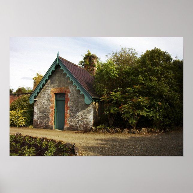 Póster Irlanda, o jardim murado do Castelo Dromoland (Frente)