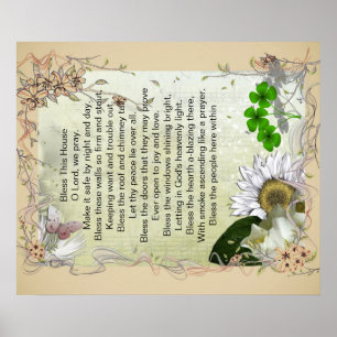 Poster irlandês da bênção da casa