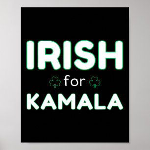 Poster Irlandês Para Kamala Harris Eleições 2024