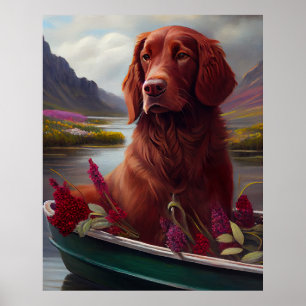 Poster Irlandês Vermelho em um Paddle: Uma Aventura Cênic