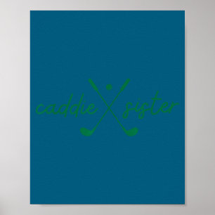 Poster Irmã caddie golf fofa golfista garota golfe divert