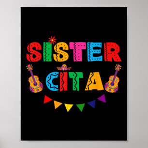 Poster Irmã Cita Cinco De Mayo Partido Mexicano Fiesta Wo
