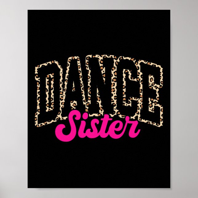 Poster Irmã Dança Leopard Dançando Sis Mulheres (Frente)