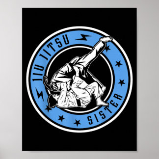 Poster Irmã de Jiu Jitsu Brasileiro Lutadora de Jiu Jitsu
