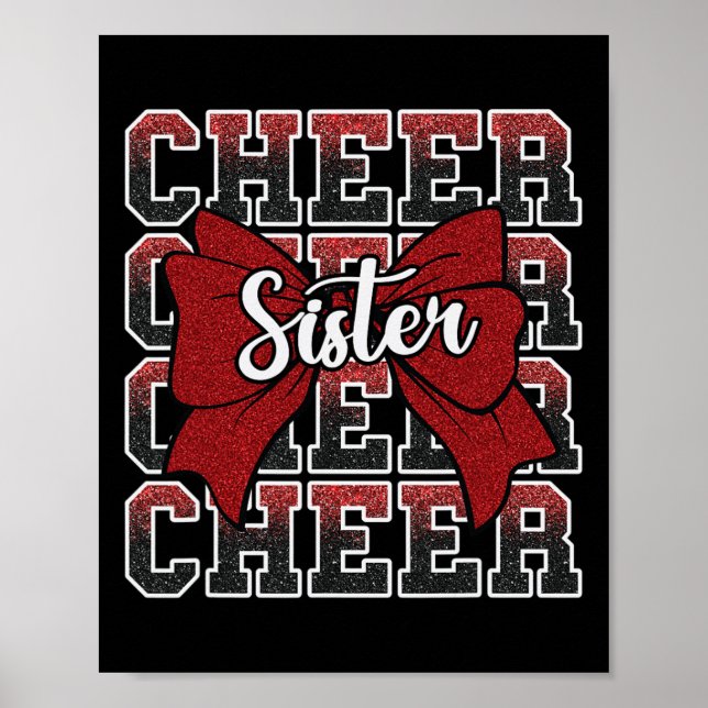 Poster Irmã de torcida Coquette Laço Esporte Cheerleader  (Frente)