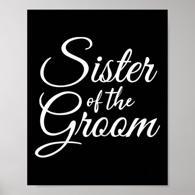 Poster Irmã Do Groom Womens &amp; Crianças (Frente)