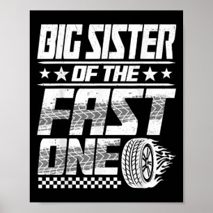 Poster Irmã Grande Da Corrida Rápida De Um Primeiro Anive