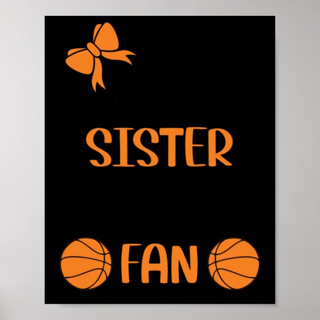 Poster Irmã Maior Irmã Fã de Basquete (Frente)
