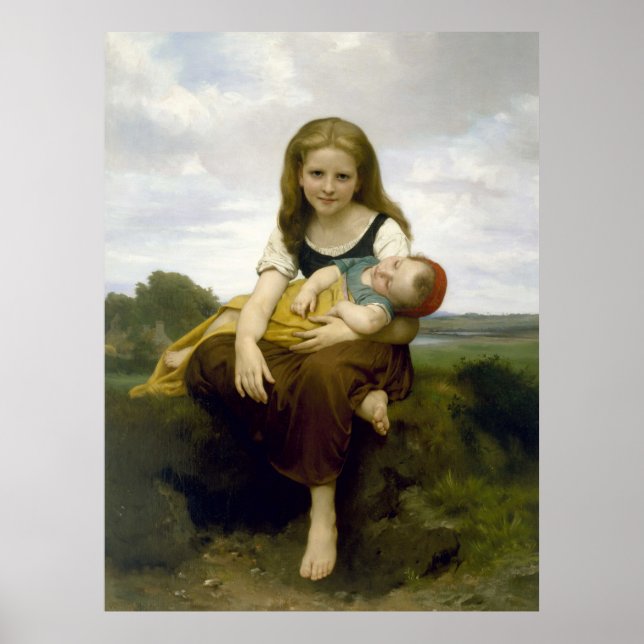 Poster Irmã mais velha de William-Adolphe Bouguereau (Frente)