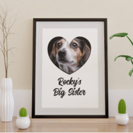 Poster Irmã mais velha do fotocão personalizado