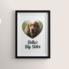 Poster Irmã mais velha personalizada de fotos de cães