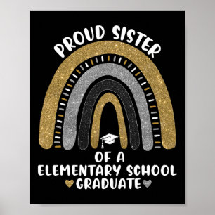Poster Irmã Orgulhosa De Formando De Escola Primária Rain