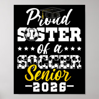 Poster Irmã Orgulhosa De Um Veterano De Futebol Formatura