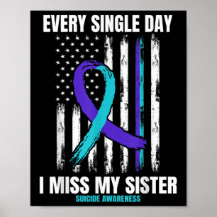 Poster Irmã Prevenir Consciência Suicida Bandeira America