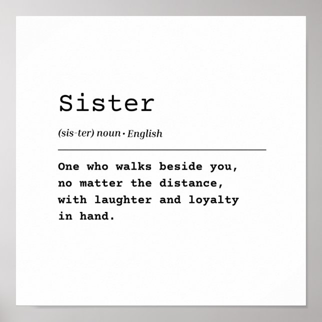 Poster Irmã - Rindo e Lealdade (Frente)