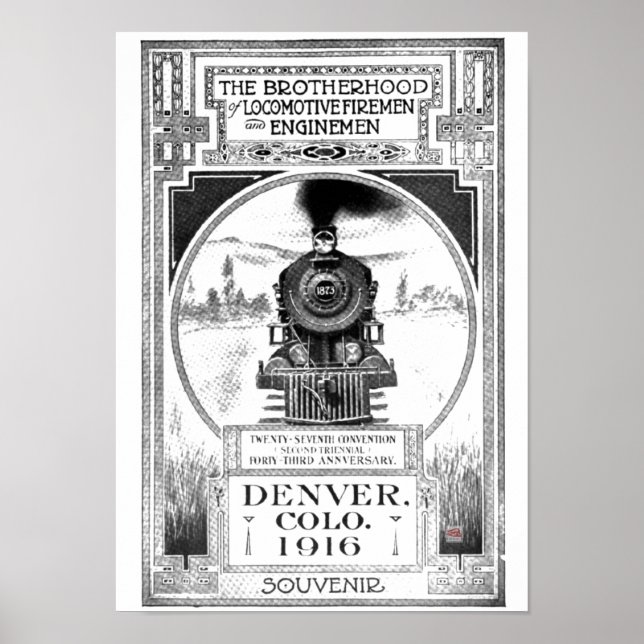 Poster Irmandade dos Bombeiros e Engenheiros Locomotivos  (Frente)