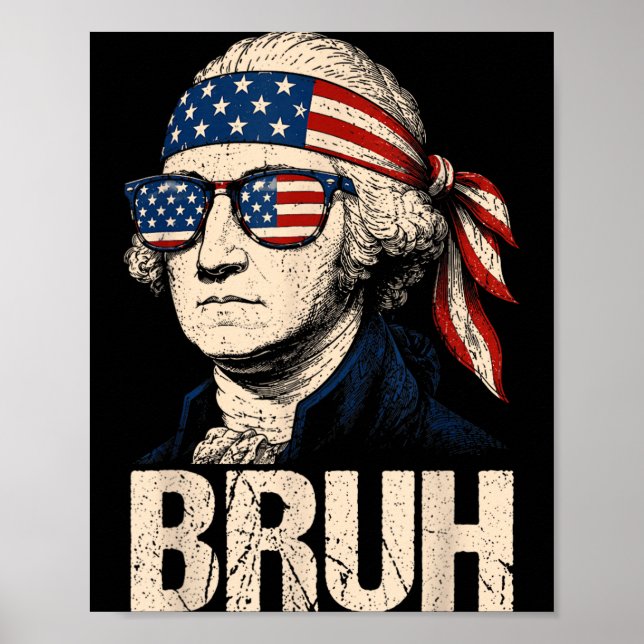 Poster Irmão 4 de Julho George Washington Americano (Frente)