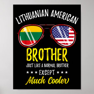 Poster Irmão americano lituano engraçado