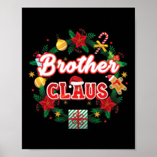 Poster Irmão Claus Papais noeis de Natal Laurel Wreath Mi