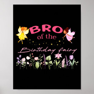 Poster Irmão Da Fada De Aniversário Menina Família Mágica