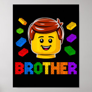 Poster Irmão da Família Mestre Construtor Edifício Tijolo