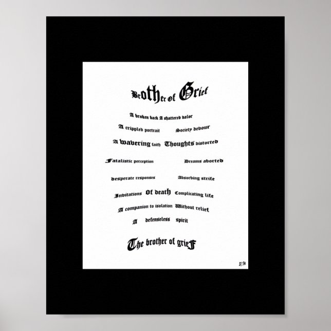 Póster Irmão da tristeza (Frente)