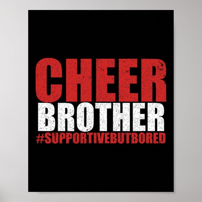 Poster Irmão de Torcida Engraçado Apoio de Irmão de Cheer (Frente)