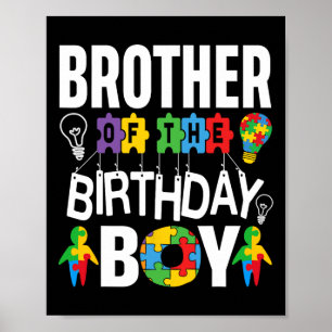 Poster Irmão Do Autismo De Aniversário