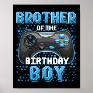 Poster Irmão Do Menino Do Aniversário Correspondente Jogo