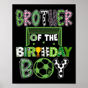 Poster Irmão Do Menino Do Futebol Aniversário