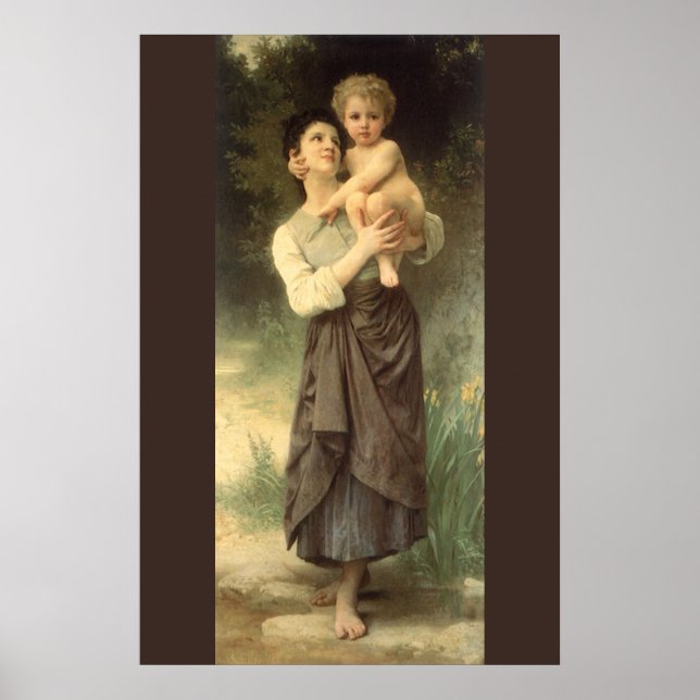 Póster Irmão e Irmã de William Adolphe Bouguereau (Frente)