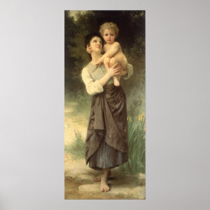 Póster Irmão e irmã de William Adolphe Bouguereau
