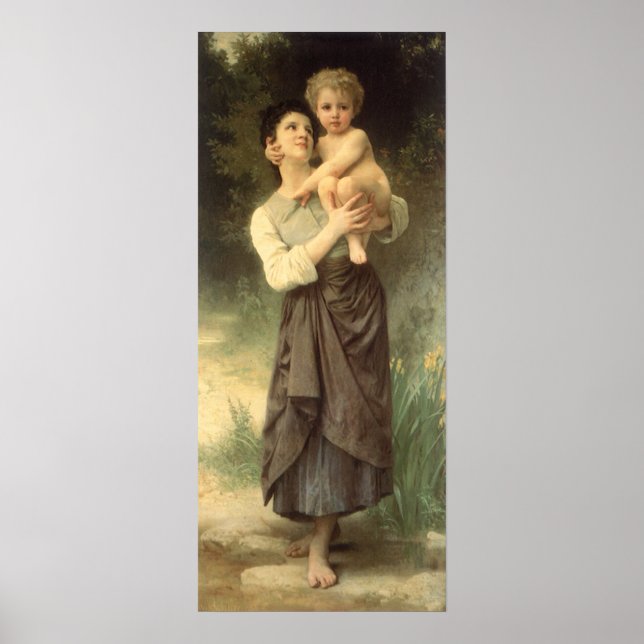 Póster Irmão e Irmã de William Adolphe Bouguereau (Frente)