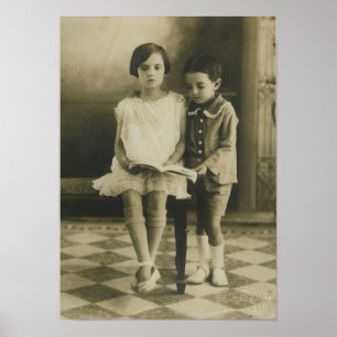 Poster Irmão e Irmã Vintage