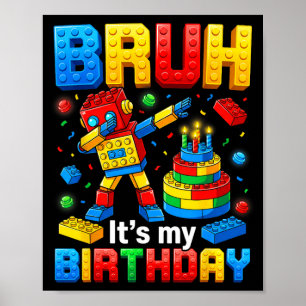 Poster Irmão É Meu Aniversário Brinquedo Dançante Tijolo 