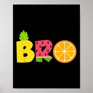 Poster Irmão Engraçado Fruitário Lover Summer Boys Fruta 
