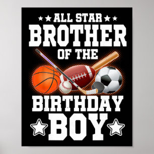 Poster Irmão Estrela do Menino do Aniversário Sketll Fute