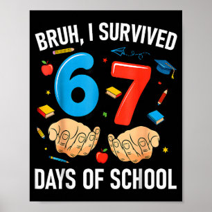 Poster Irmão Eu Sobrevivi 67 Dias De Escola Engraçado Sei