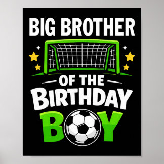 Poster Irmão Mais Velho Do Futebol Do Menino Do Aniversár
