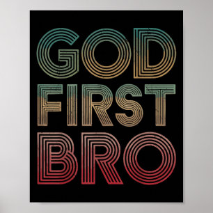 Poster Irmão Menino Deus Primeiro Deus Cristão Engraçado