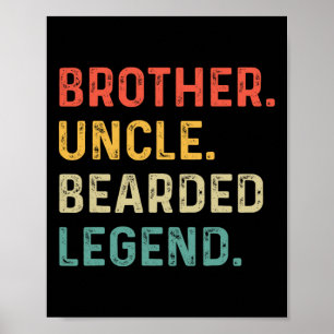 Poster Irmão Tio Beard Legend Pais Vintage