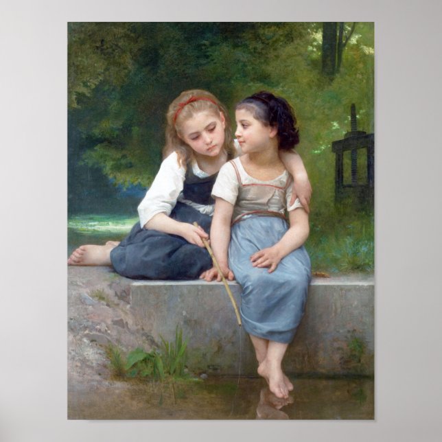 Poster Irmãs, Bouguereau (Frente)