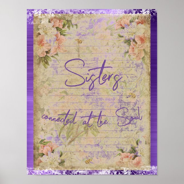 Poster Irmãs conectadas na citação da Alma (Frente)