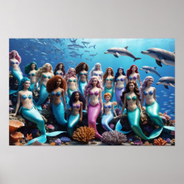 Poster Irmãs do Mar Profundo - Conto de Sereia