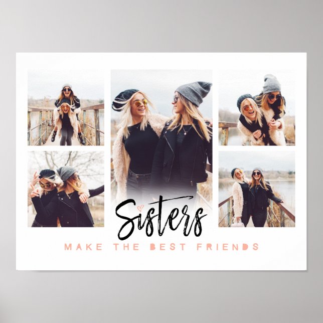 Poster Irmãs Tornem Branco a melhor colagem de fotos dos  (Frente)