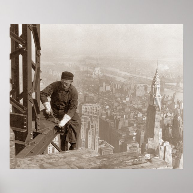 Poster Iron Worker Empire State Building 1930 (Frente)