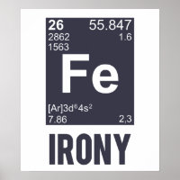 Ironia Irônica sobre Elemento Químico FE